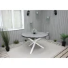 Puutarhapöytä Baltic Garden Scottsdale Ø112cm harmaa/valkoinen