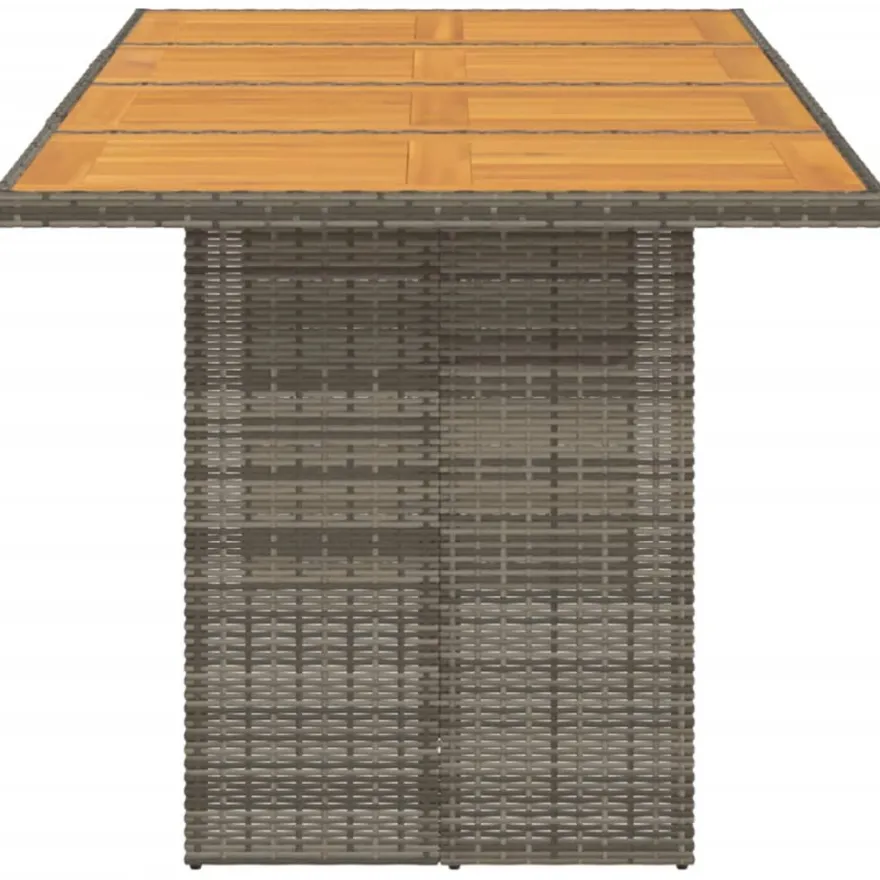 Puutarhapöytä polyrottinki, 190x80x75 cm, eri pöytälevymateriaalit ja värit (33233)