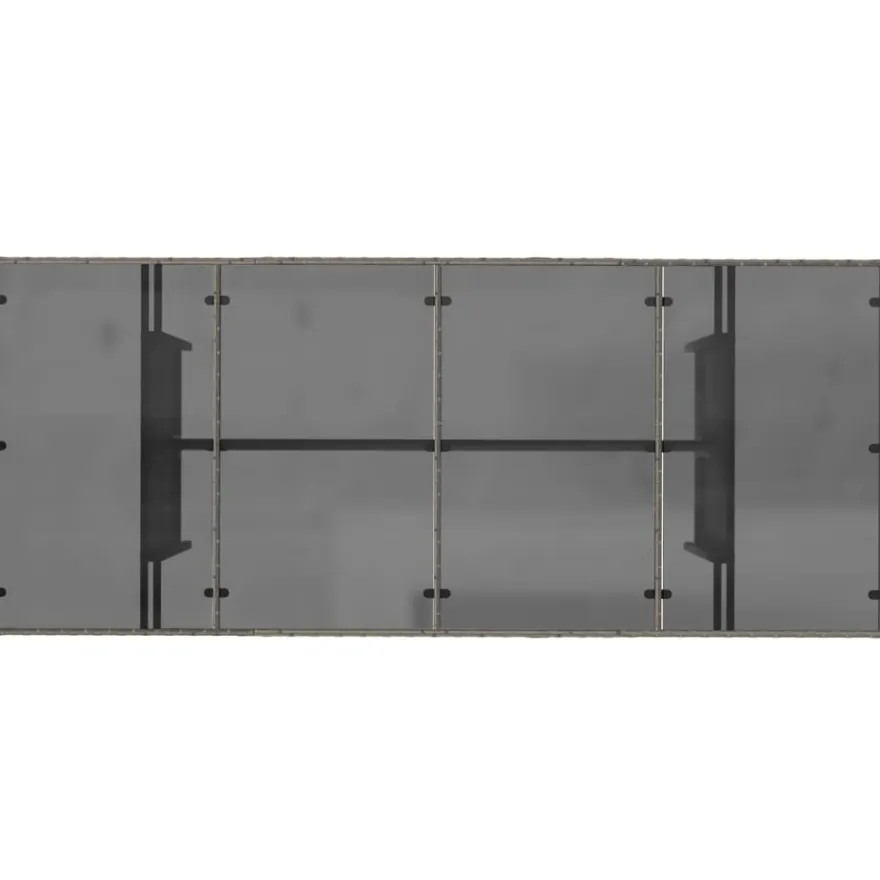 Puutarhapöytä polyrottinki, 190x80x75 cm, eri pöytälevymateriaalit ja värit (33233)