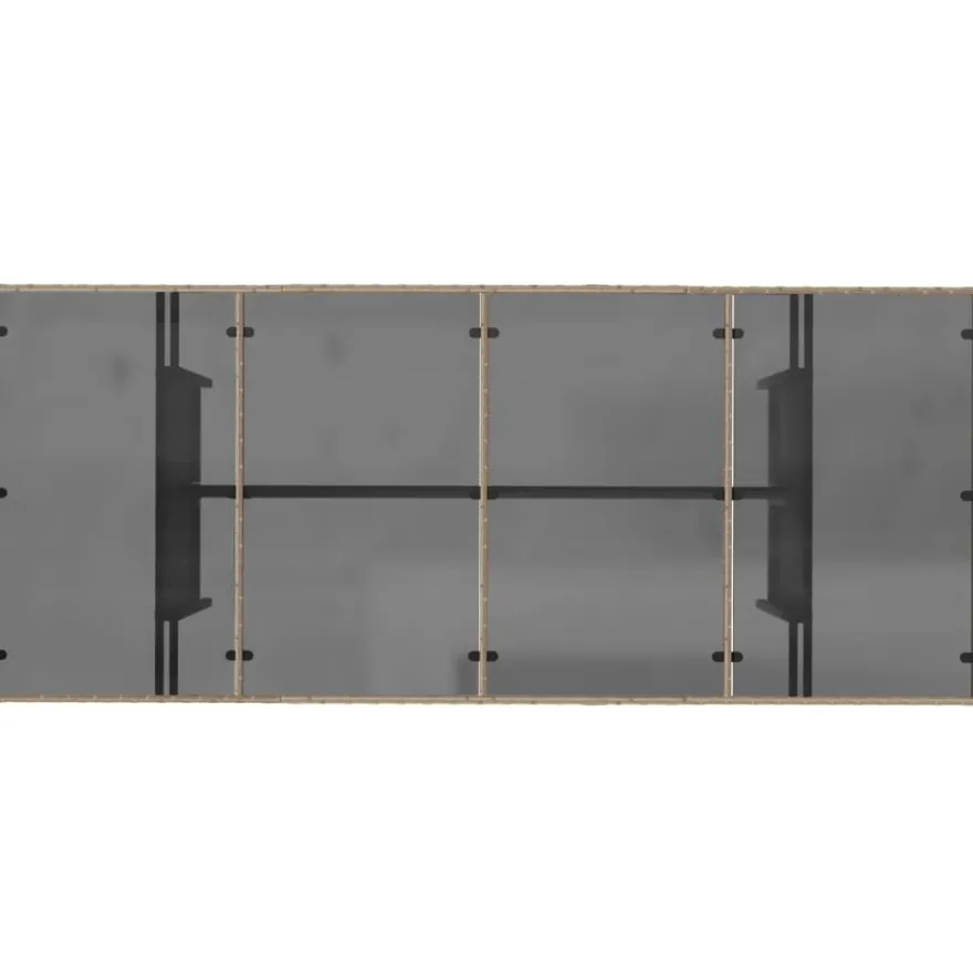 Puutarhapöytä polyrottinki, 190x80x75 cm, eri pöytälevymateriaalit ja värit (33233)