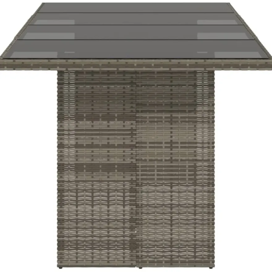 Puutarhapöytä polyrottinki, 190x80x75 cm, eri pöytälevymateriaalit ja värit (33233)
