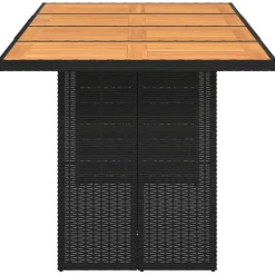 Puutarhapöytä polyrottinki, 190x80x75 cm, eri pöytälevymateriaalit ja värit (33233)