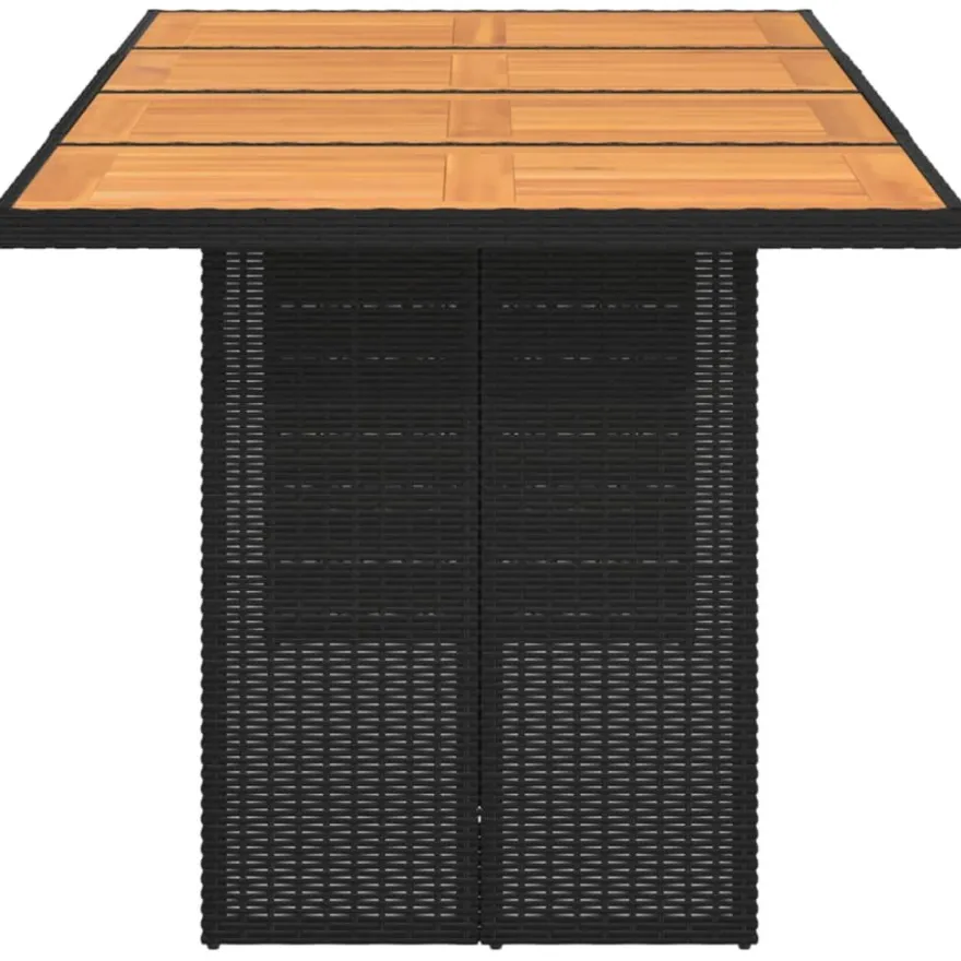 Puutarhapöytä polyrottinki, 190x80x75 cm, eri pöytälevymateriaalit ja värit (33233)