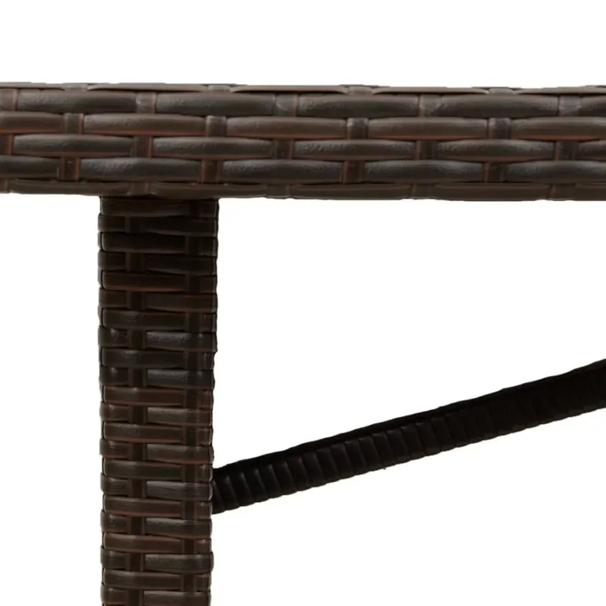 Puutarhapöytä polyrottinki, 190x80x75 cm, eri pöytälevymateriaalit ja värit (33233)