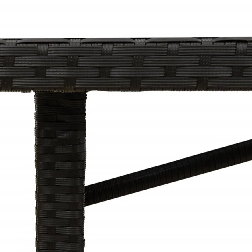 Puutarhapöytä polyrottinki, 190x80x75 cm, eri pöytälevymateriaalit ja värit (33233)