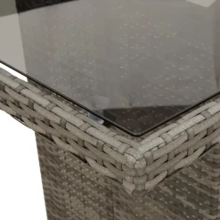 Puutarhapöytä polyrottinki, 190x80x75 cm, eri pöytälevymateriaalit ja värit (33233)