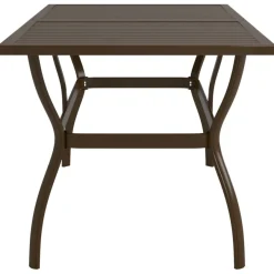 Puutarhapöytä, ruskea/teräs, eri kokoja