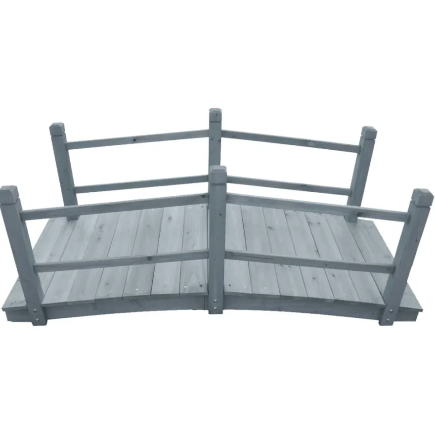 Puutarhasilta 140x60x56 cm kuusi harmaa