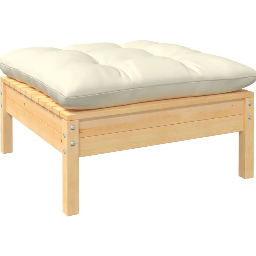 Puutarhasohvasarja, pöydällä, tyynyt, 7-osainen, mäntypuu, eri värejä