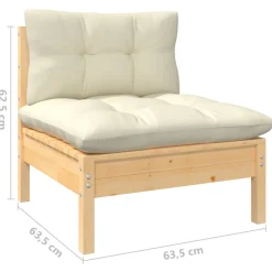 Puutarhasohvasarja, tyynyt, 11-osaa, mänty, eri värivaihtoehtoja