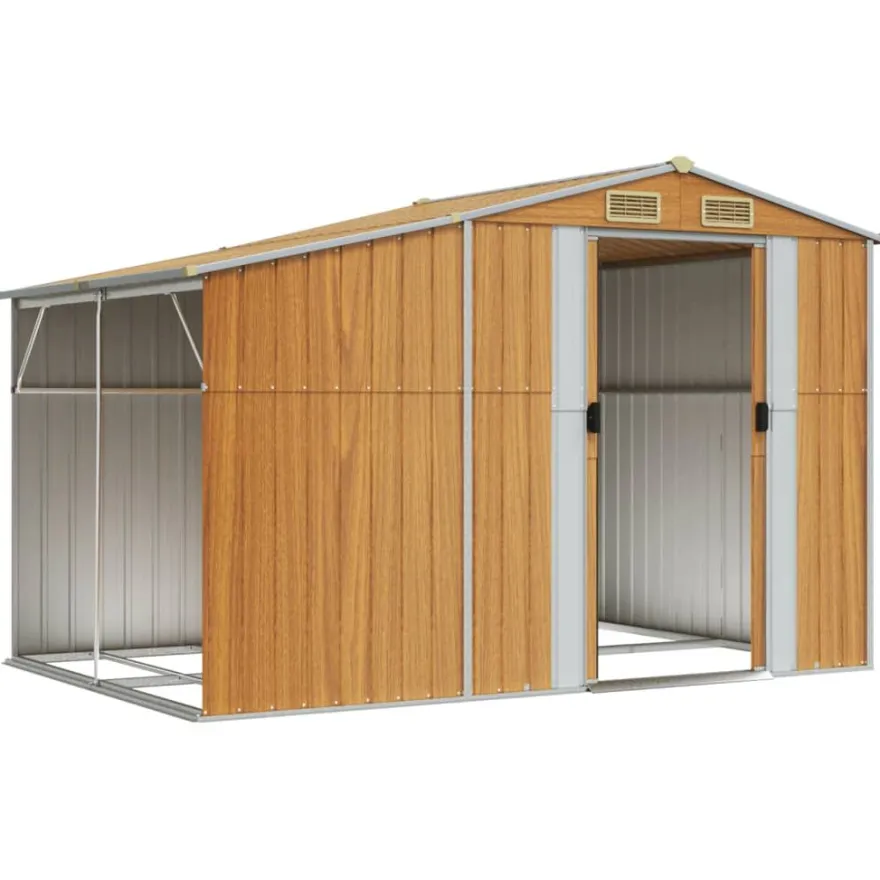 Puutarhavaja galvanoitu teräs, leveys 277 cm, eri värejä ja kokoja (29666)
