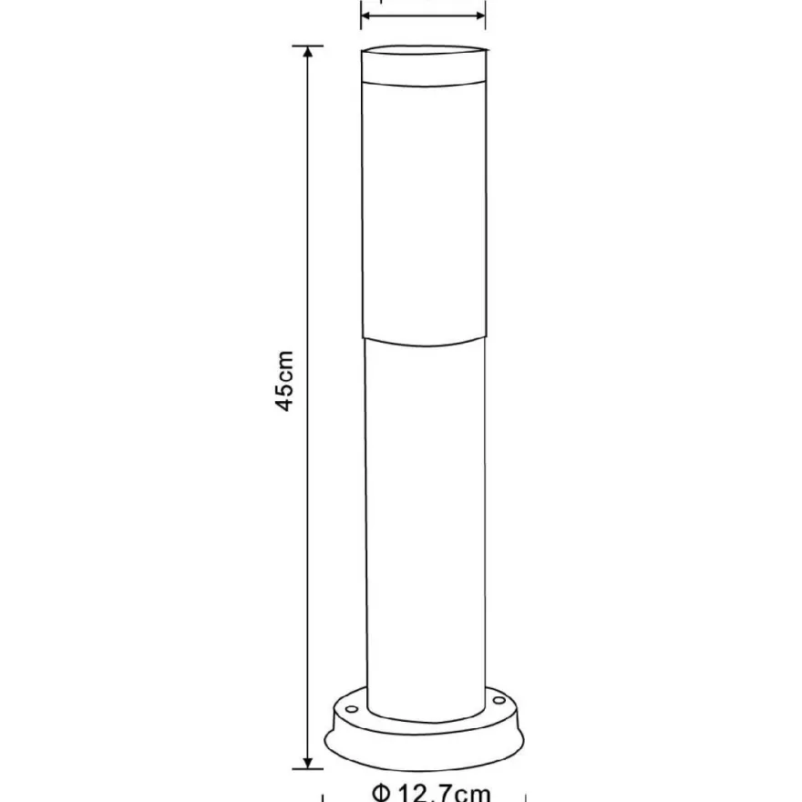 Pylväsvalaisin Globo Boston, Ø12.7x45cm, 60W, teräs