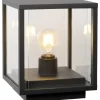 Pylväsvalaisin Lucide Claire, 20x20x24.5cm, 15W, himmennettävä, antrasiitti