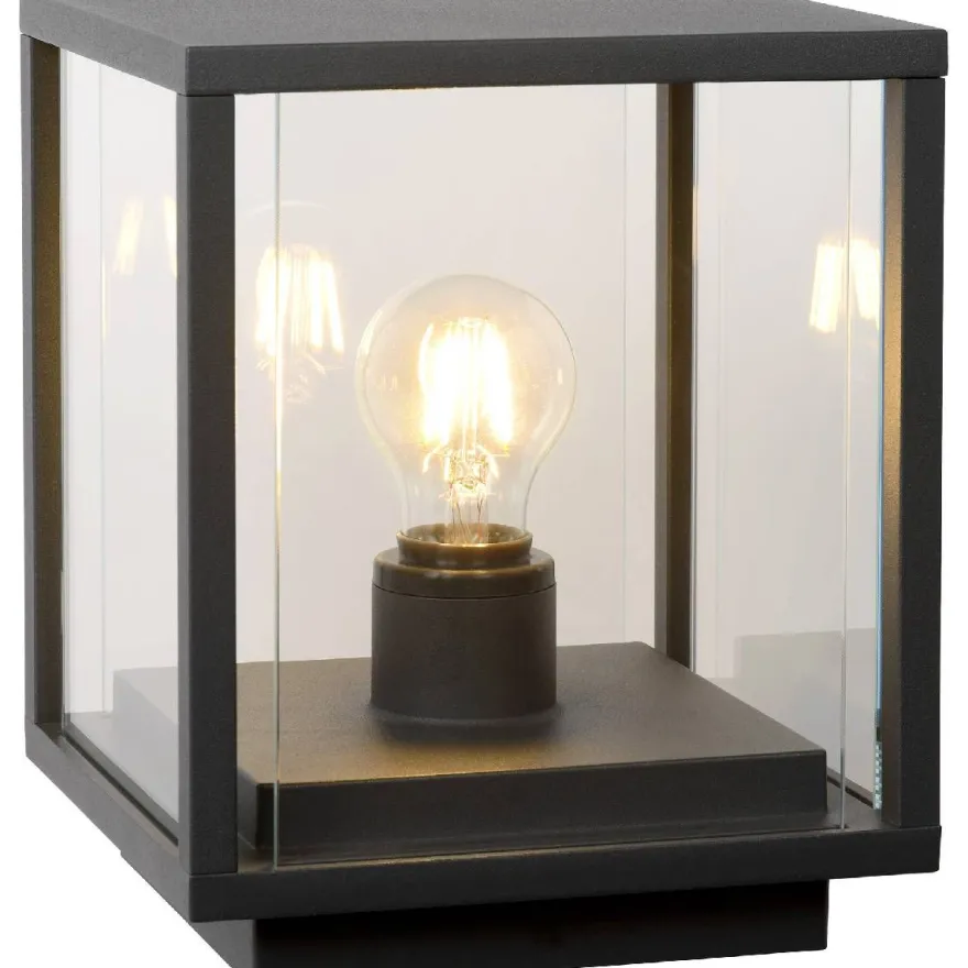Pylväsvalaisin Lucide Claire, 20x20x24.5cm, 15W, himmennettävä, antrasiitti