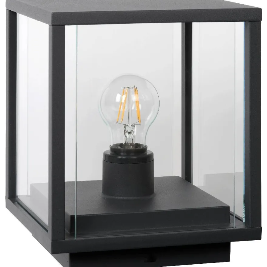 Pylväsvalaisin Lucide Claire, 20x20x24.5cm, 15W, himmennettävä, antrasiitti