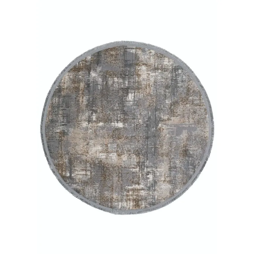Pyöreä matto Linento Notta 1107 Ø100cm harmaa/beige