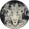 Pyöreä matto Linento Tiger, musta/beige, eri kokoja