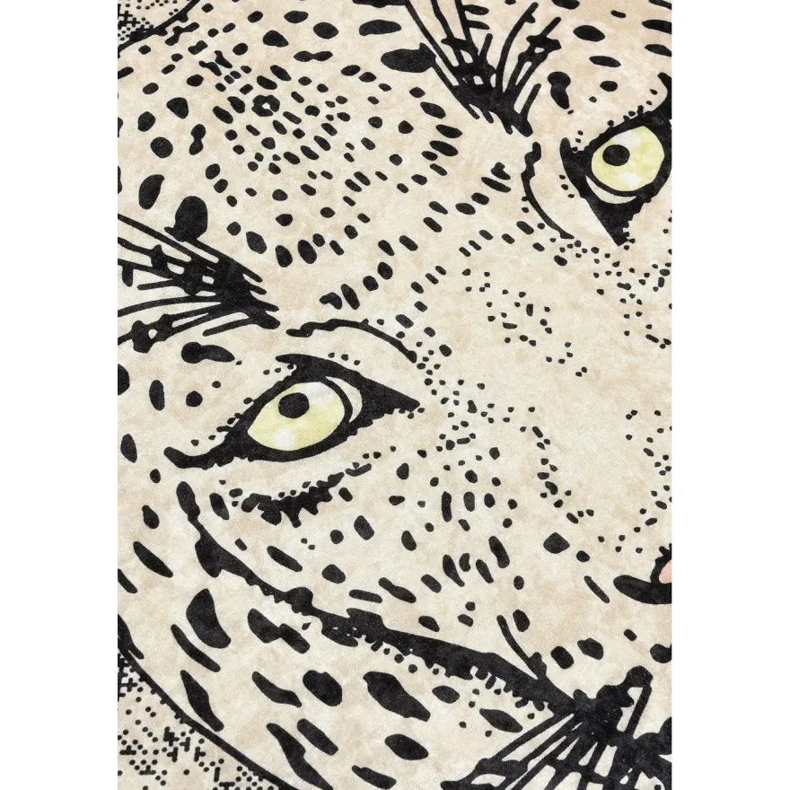 Pyöreä matto Linento Tiger, musta/beige, eri kokoja