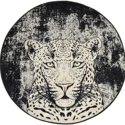 Pyöreä matto Linento Tiger, musta/beige, eri kokoja