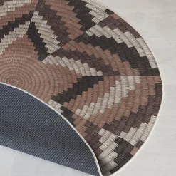 Pyöreä matto Linento Woopamuk518, Ø120cm, ruskea
