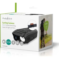 Pyöräkamera valolla ja torvella Nedis CCAM100BK Full HD