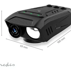 Pyöräkamera valolla ja torvella Nedis CCAM100BK Full HD