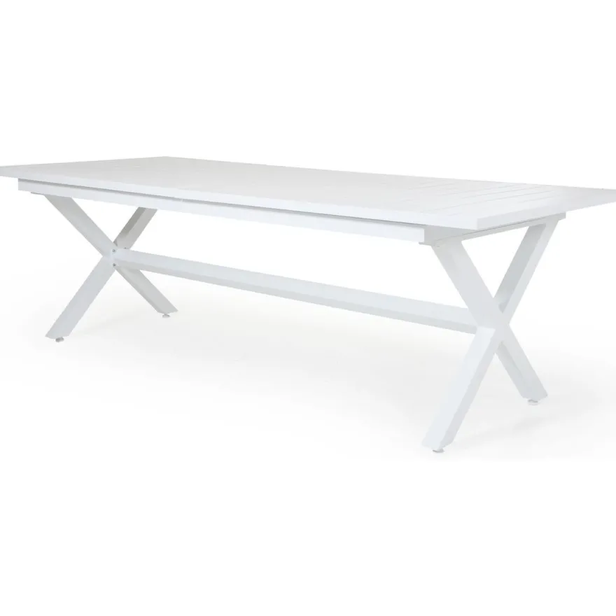 Pöytä Hillmond, jatkettava, 100x240/310cm, valkoinen