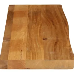 Pöytälevy elävä reuna 120x40x2,5 cm täysi mangopuu (70542)