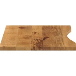 Pöytälevy kaarella 90x60x2,5 cm ovaali täysi karkea mangopuu (70215)