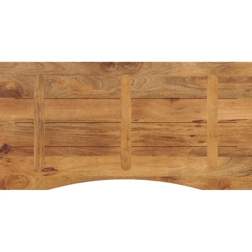 Pöytälevy kaarella 120x60x2,5 cm täysi karkea mangopuu (70218)