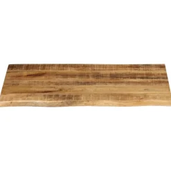 Pöytälevy 90x60x3,8 cm elävä reuna karkea täysi mangopuu (70405)