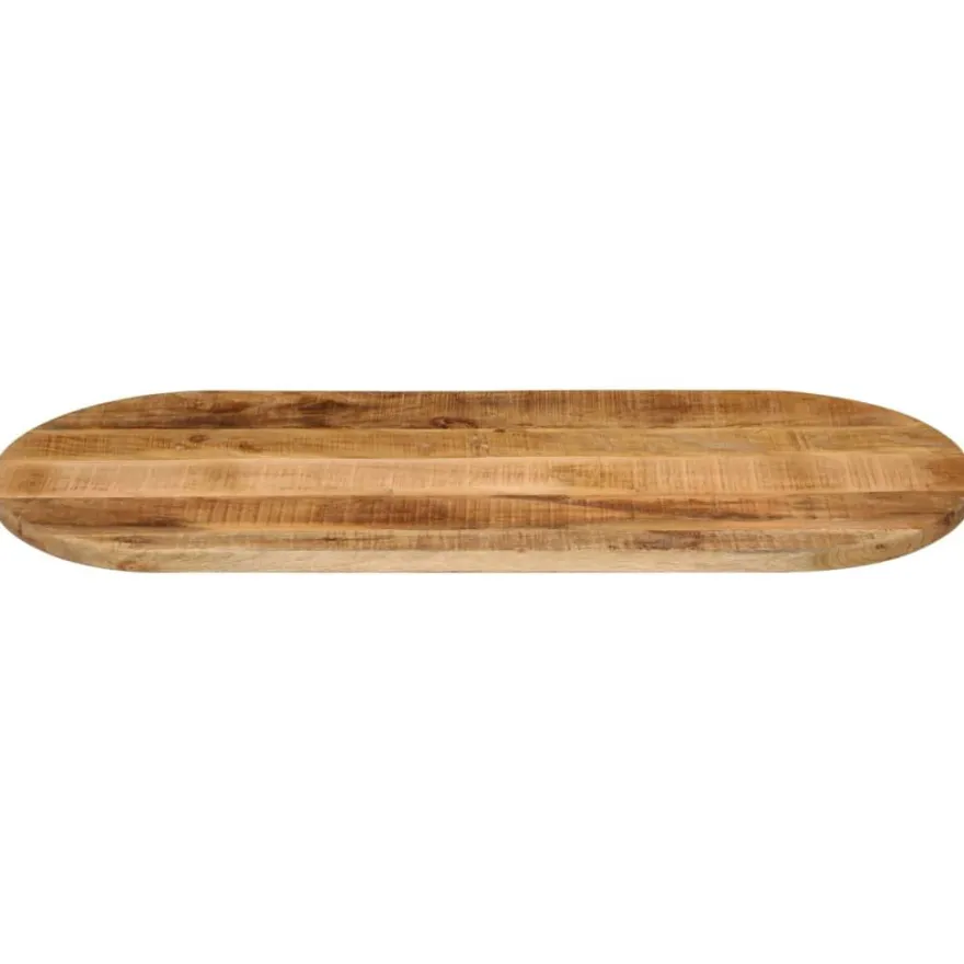 Pöytälevy 120x60x2,5 cm ovaali täysi karkea mangopuu (70110)