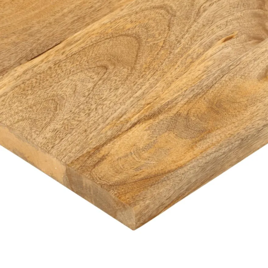 Pöytälevy 80x70x2,5 cm suorakaide karkea täysi mangopuu (71475)