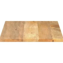Pöytälevy 80x70x2,5 cm suorakaide karkea täysi mangopuu (71475)