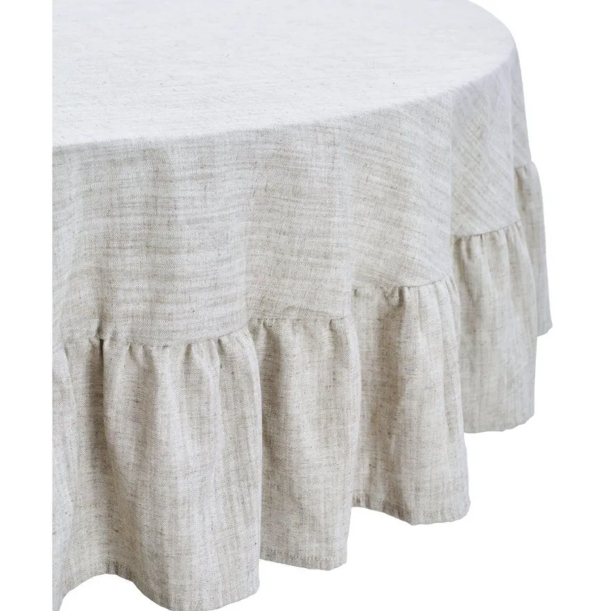 Pöytäliina Svanefors Sabina, Ø160 + 20cm, beige
