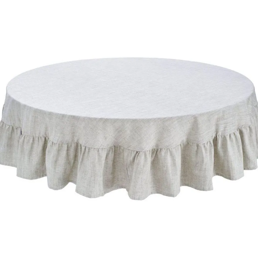 Pöytäliina Svanefors Sabina, Ø160 + 20cm, beige