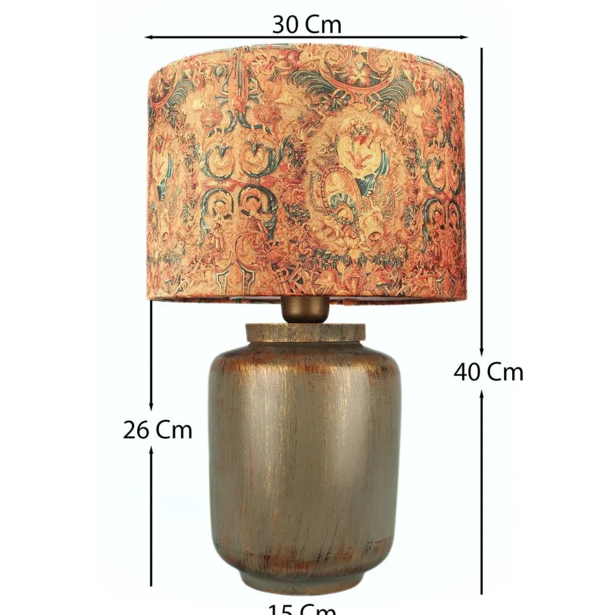 Pöytävalaisin Linento Lighting BK033, ø30cm, E27, max. 40W, IP20, monivärinen