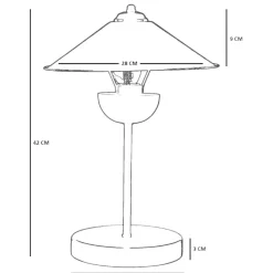 Pöytävalaisin Linento Lighting 8893, ø25cm, E27, max. 40W, IP20