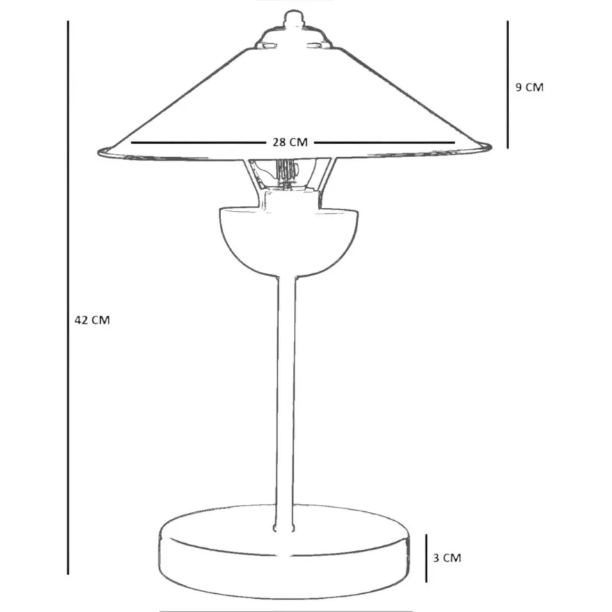Pöytävalaisin Linento Lighting 8893, ø25cm, E27, max. 40W, IP20