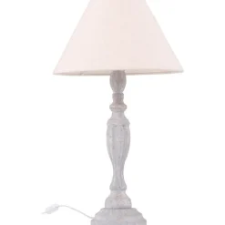 Pöytävalaisin Venture Home Caen, ø35x62cm, vaaleanharmaa/beige