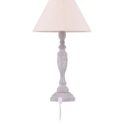 Pöytävalaisin Venture Home Caen, ø35x62cm, vaaleanharmaa/beige