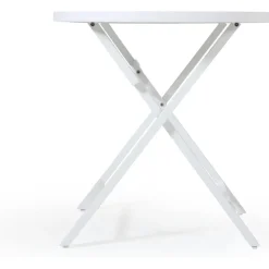 Pöytä Wilkie, taitettava, Ø72cm, valkoinen