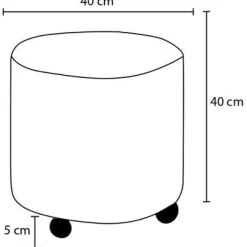 Rahi Linento Furniture Mario Gabbana 02, Ø40cm, kerma