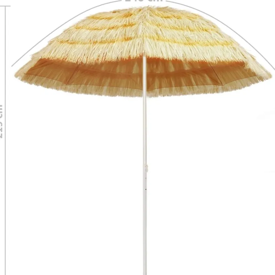 Rantavarjo luonnollinen 240 cm havaijityyli