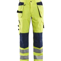 Riipputaskuhousut Blåkläder 1565 Highvis, huomiokeltainen/sininen