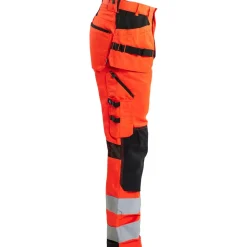 Riipputaskuhousut Blåkläder 1565 Highvis, huomioväri/musta