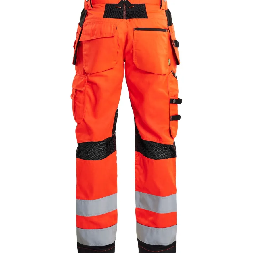 Riipputaskuhousut Blåkläder 1565 Highvis, huomioväri/musta