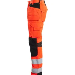 Riipputaskuhousut Blåkläder 1565 Highvis, huomioväri/musta