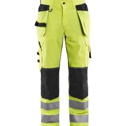 Riipputaskuhousut Blåkläder 1565 Highvis, huomioväri/musta