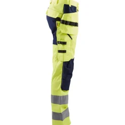 Riipputaskuhousut Blåkläder 1552 Highvis Stretch, huomiokeltainen/sininen